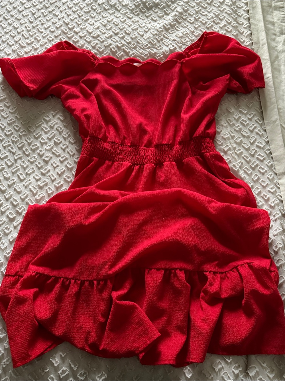 GRed Off-Shoulder Ruffle Dress